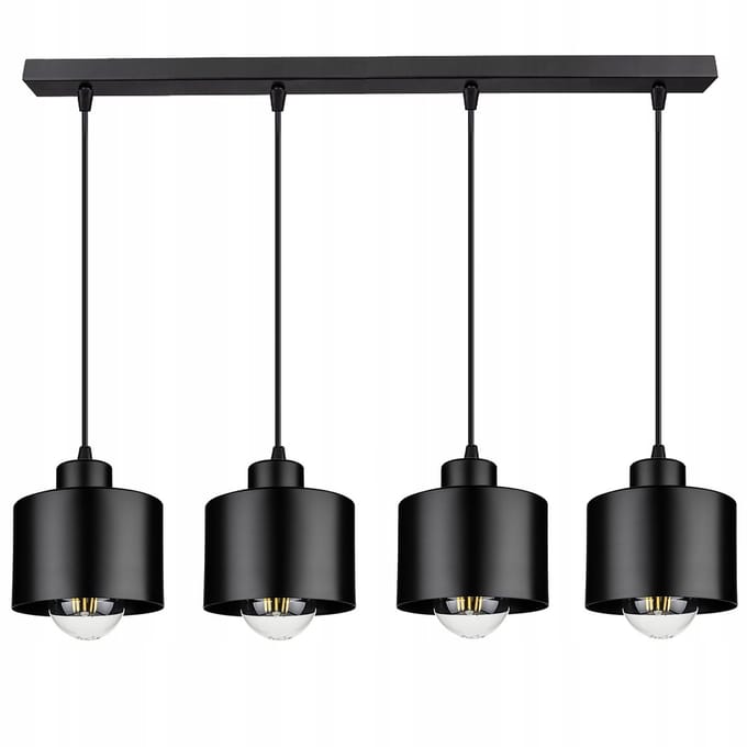 Moderne Zwarte Hanglamp met E27 Fitting - Verstelbaar