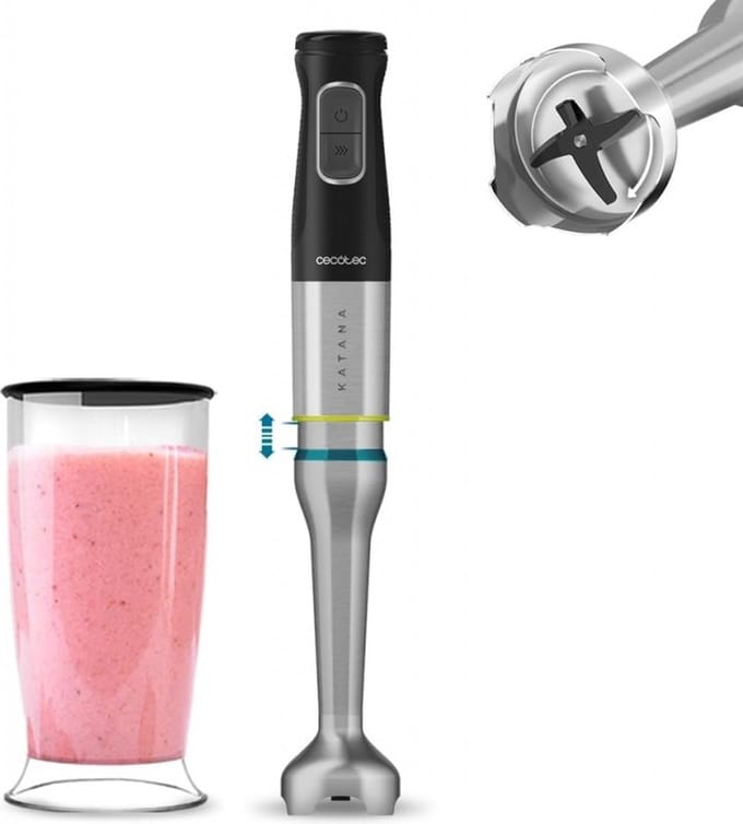 Cecotec 03970 blender Staafmixer 1500 W Zwart, Roestvrijstaal