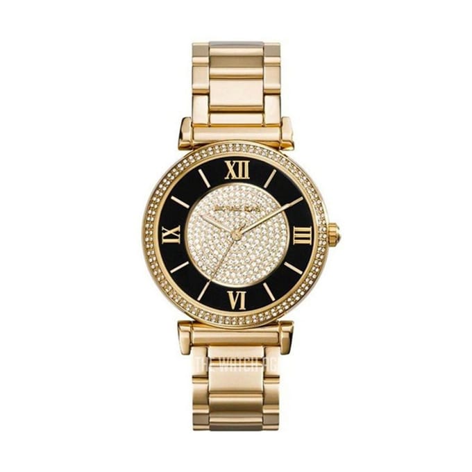 Michael Kors MK3338 Catlin Kristal Wijzerplaat Dameshorloge Goud