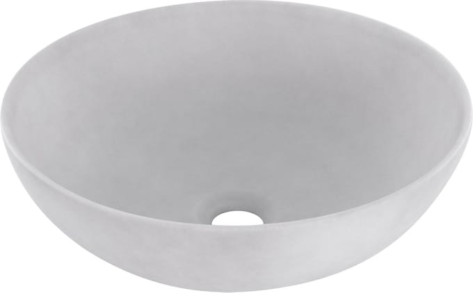 Differnz Slim waskom - Ã˜ 40 cm - keramiek - betonlook - licht grijs
