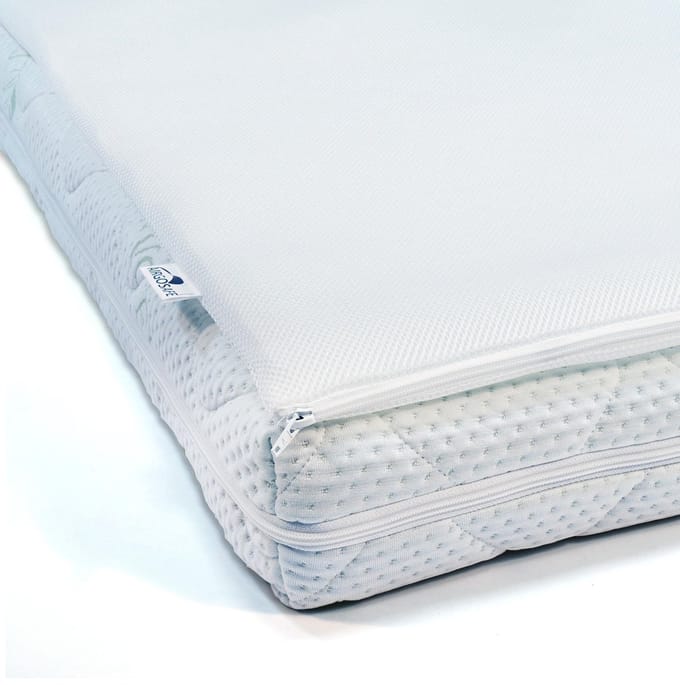ABZ baby matras combi witte panter met airgosafe topper - 70x140 cm