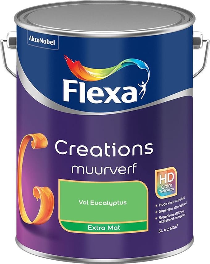 Flexa - Creations Muurverf Extra Mat - Vol Eucalyptus - Mengverf - 5 L
