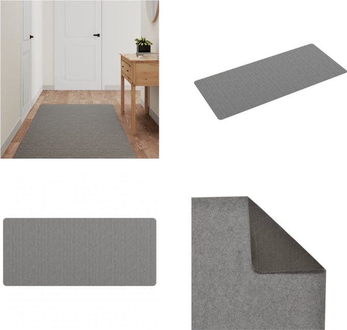 vidaXL - Tapijtloper - 80x180 - cm - grijs