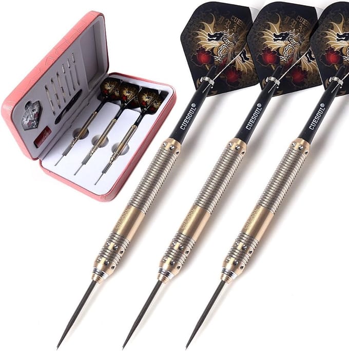 Stalen Darts - Pijltjes Set - Precisie Werpen - Compleet Accessoire Pakket - 21 Gram - Zwart
