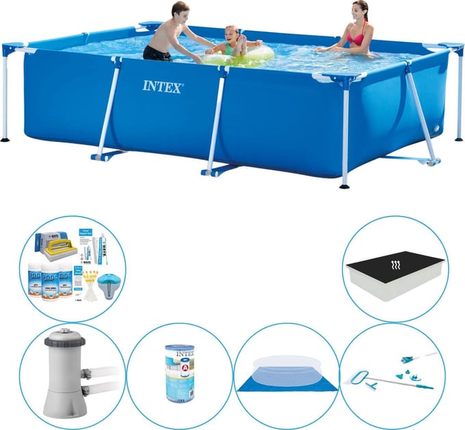Frame Pool Rechthoekig 300x200x75 cm - Zwembad Combinatie Set