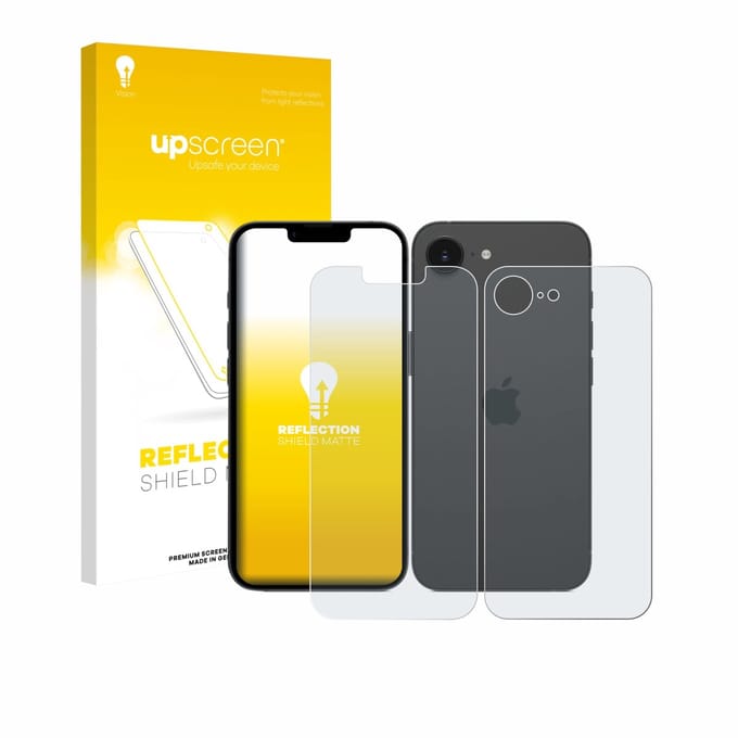 upscreen - Screenprotector voor Apple iPhone 17e (Voor+Achter) - Folie Beschermfolie anti glare matte