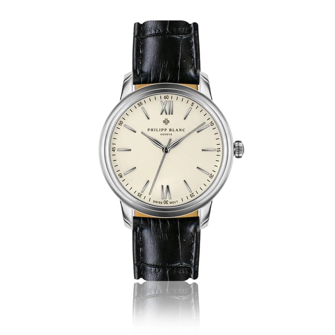 Krokodillenleren horloge Philipp Blanc Geneva