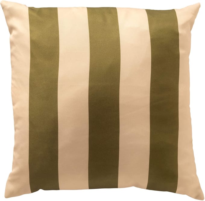 Textino - APOLLO - buitenkussen 45x45 cm - gestreept - Olive Branch - groen, beige