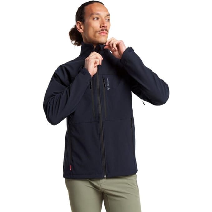 Tenson Softshell Jack Zwart - Maat L - Heren - Tussenjas