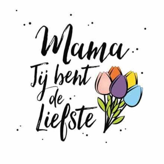Wenskaart - Mama Jij Bent De Liefste - Met Envelop