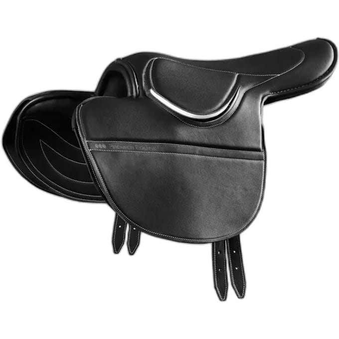 Zadel voor paard met halve boom van leer Premier Equine Racing