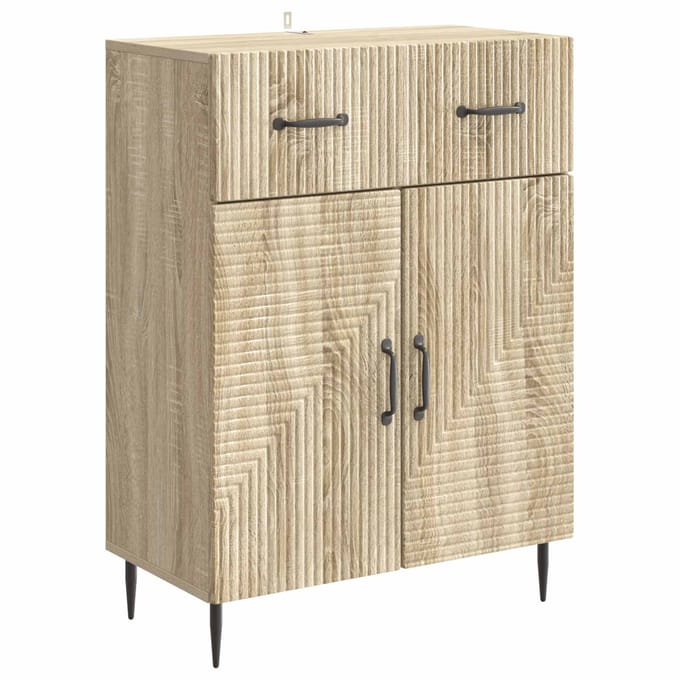 vidaXL - Dressoir - Sonoma - Eiken - 66 - x - 34,5 - x - 89,5 - cm - Bewerkt - hout