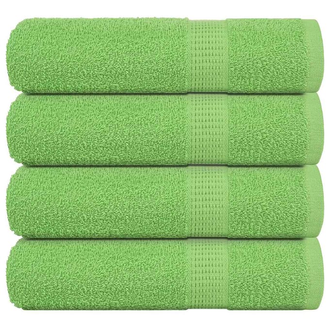 vidaXL - Handdoeken - FROGN - 4 - st - 50x100 - cm - 360 - g/m² - appelgroen