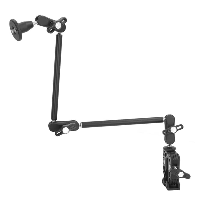 Verstelbare Gewrichtsarmlengte 2 Secties 14in 38in Schroef Gewrichtsarmlengte Telefoon Camera Mount 360 black
