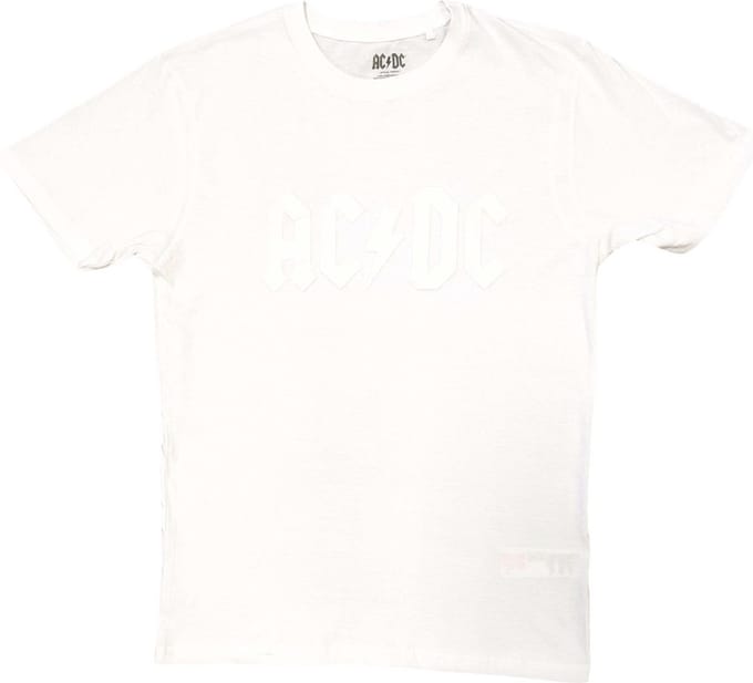 AC/DC - Logo Heren T-shirt - M - Wit