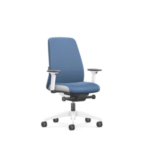 Interstuhl bureaustoel, model every is1, interior edition, kleur azuur blauw