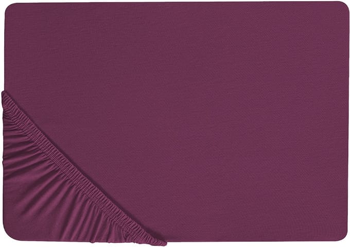 JANBU - Laken - Bordeaux - 90 x 200 cm - Katoen