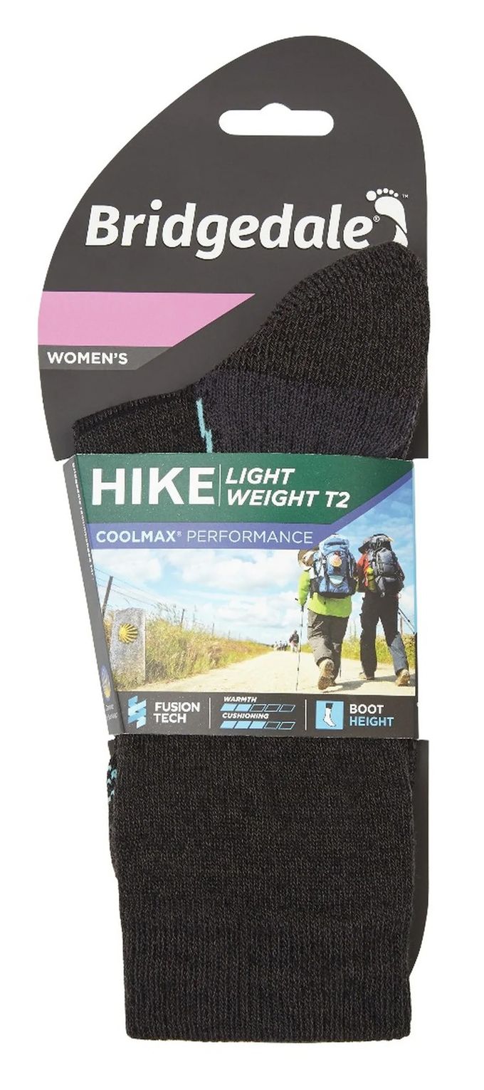 Bridgedale - Dames Wandelen Lichtgewicht Boot Sokken - Grafiet / Munt