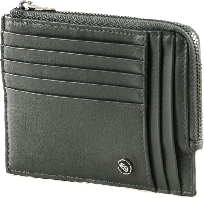 MANDARINA DUCK Leren Kaarthouder Downtown Credit Card Holder Iron Gate Donkergrijs