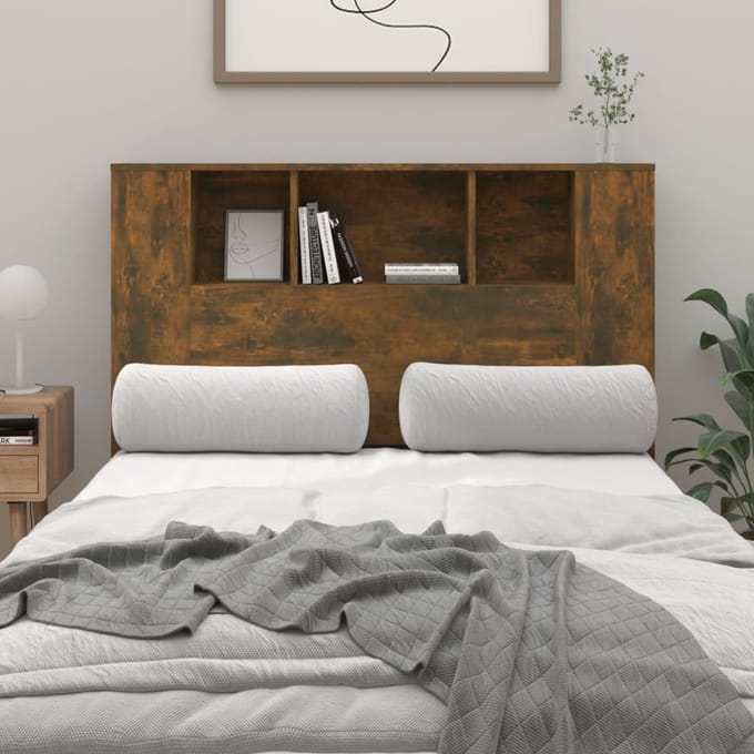 vidaXL - Hoofdbordkast - 120x18,5x102,5 - cm - gerookt - eikenkleurig