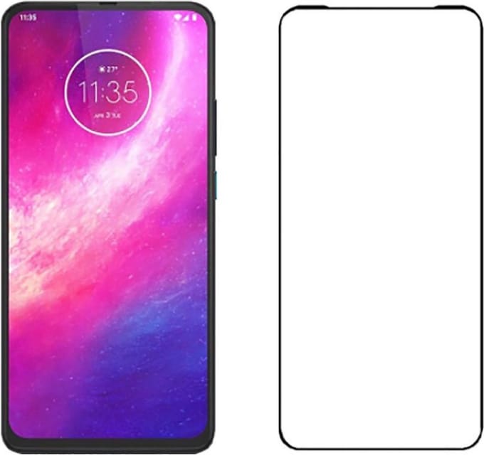 Shop4 - Motorola One Hyper Glazen Screenprotector - Edge-To-Edge Gehard Glas Transparant