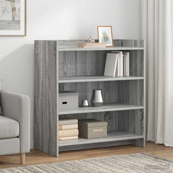 vidaXL - Dressoir - Grijs - Sonoma - 75 - x - 36 - x - 80 - cm - Bewerkt - hout
