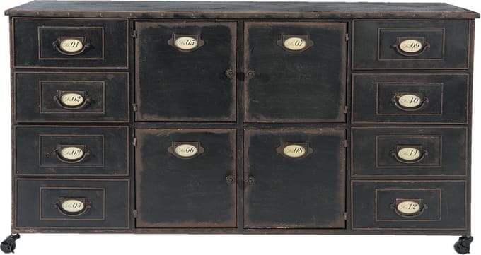 Clayre & Eef Ladekast 152x44x86 cm Bruin IJzer