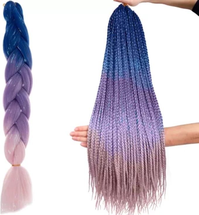 Soulima Synthetisch Haar Ombre Paars - Duurzaam en Makkelijk te Stylen