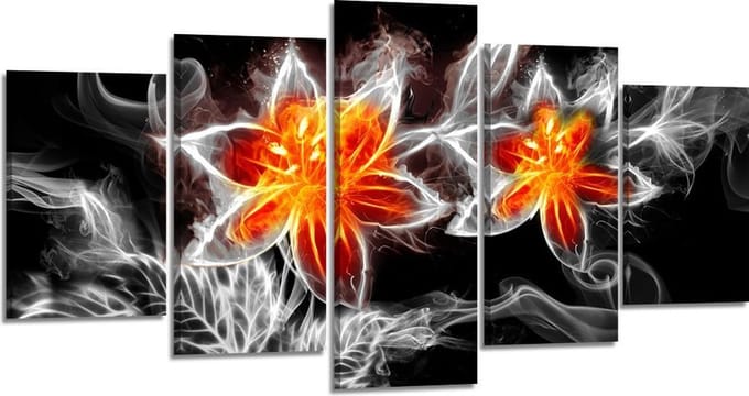 Art4-all - Canvas Schilderij Vuurbloemen - 200x100cm