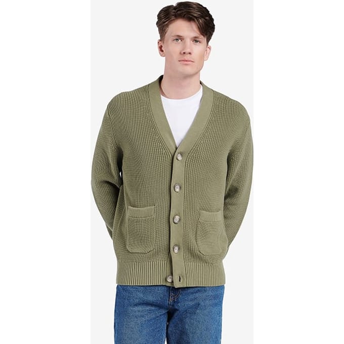 No Label Boston Heavyweight Cotton Olive Größe: S | Cardigans Outlet | Herren | Grün