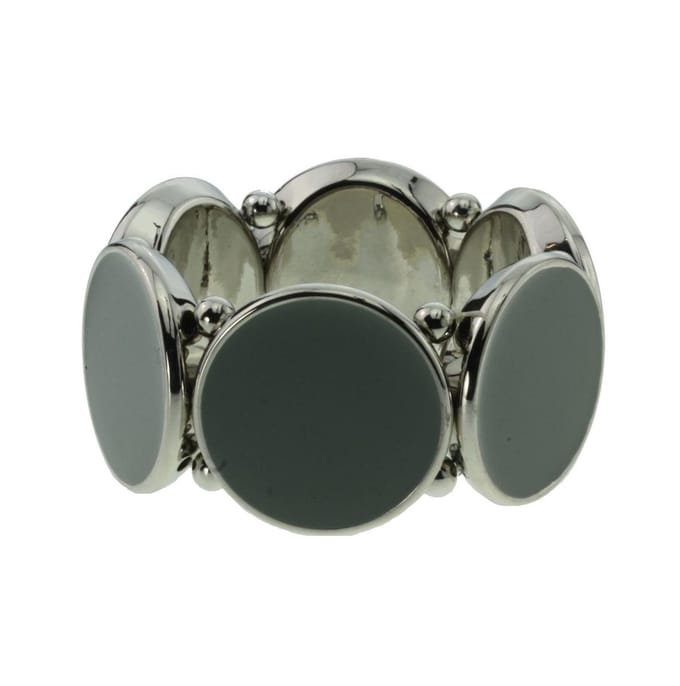 Behave - Rekarmband dames - Zilverkleur donkergrijs - Minimal chic