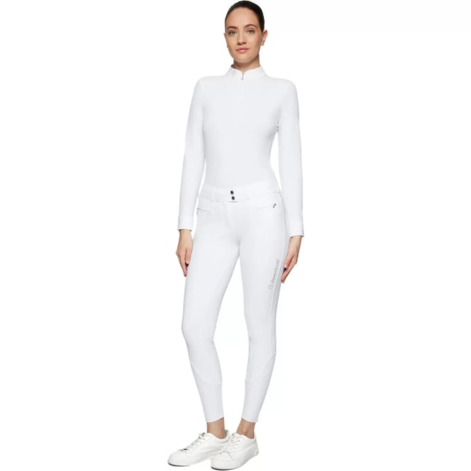 Dames wedstrijdbroek met middengrip Samshield Chloe Metal Dots
