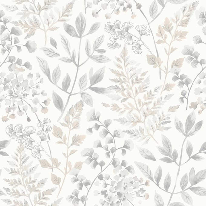 Boråstapeter Vliesbehang 38727 - Borosan Hem - Botanisch Wit - 53cm x 11.20m