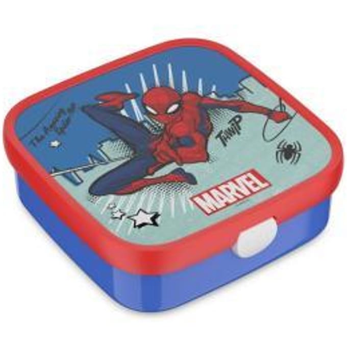 Mepal Bento lunchbox groot Campus - 1.25 l - Inclusief 2 uitneembare lekdichte bentobakjes & vorkje - Spiderman