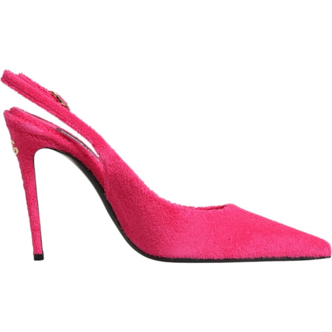 Dolce & Gabbana Roze Suède Hoge Hakken Slingback Schoenen