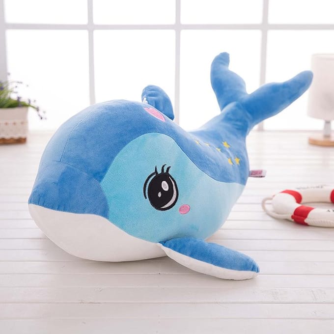 Peluche Dauphin Poupée de Chiffon Poupée Sommeil Oreiller Paresseux sur Lit Queen-size Poupée Fille Mignon Long Oreiller 55cm gray