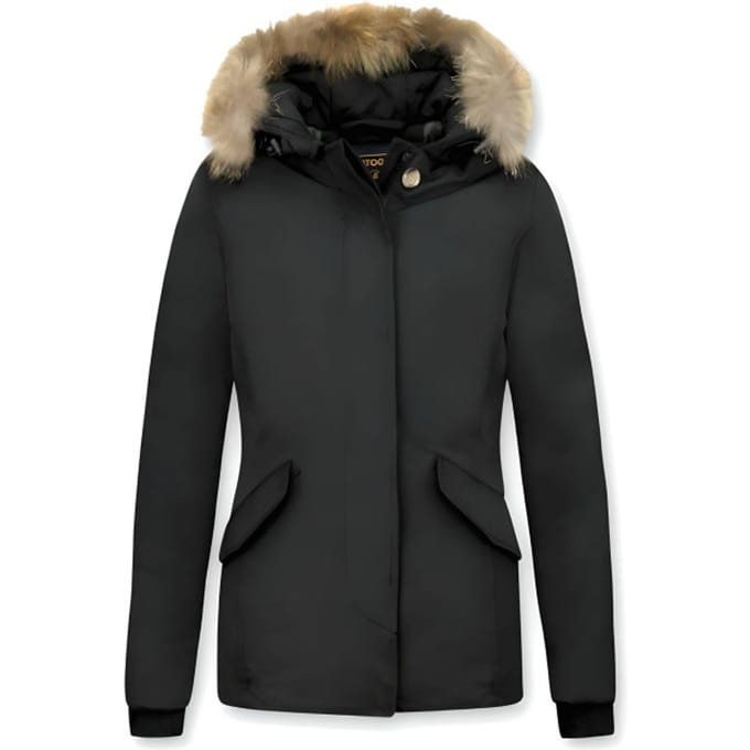 Beluomo Bontjassen winterjas wooly kort