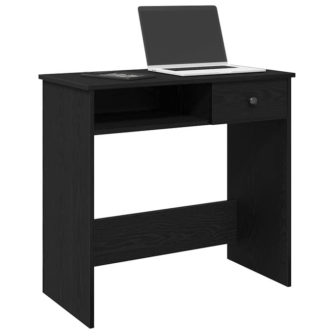 vidaXL - Bureau - 80x40x75 - cm - bewerkt - hout - zwart