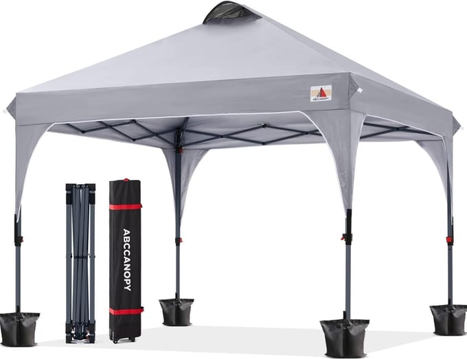 Pop-up Partytent 3 x 3 m met Gewichten en Accessoires - Grijs