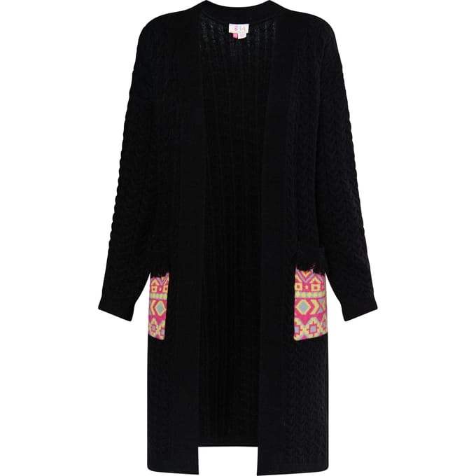IZIA Vest Dames Zwart Veelkleurig