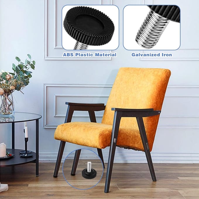 Famanu - Zware stelpoten set - verstelbare meubelnivelleerders - schroefbaar - voor tafel/kast