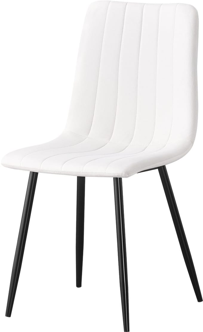Luxury4Home IRIS - Eetkamerstoel - Ecru Welur - Metalen Poten - Luxe Design