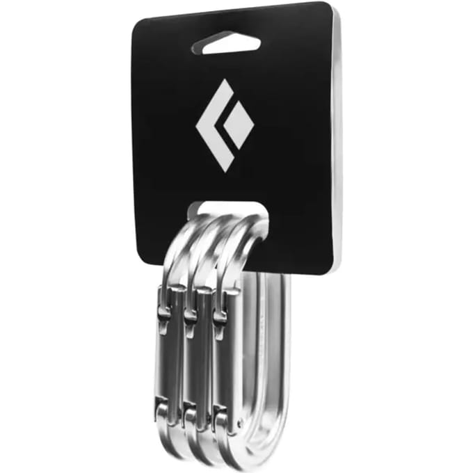 Ovale symmetrische karabijnhaak voor klimmen Black Diamond (x3)