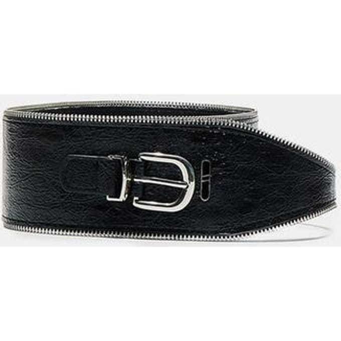 Stradivarius Brede riem met ritsdetail  Zwart S