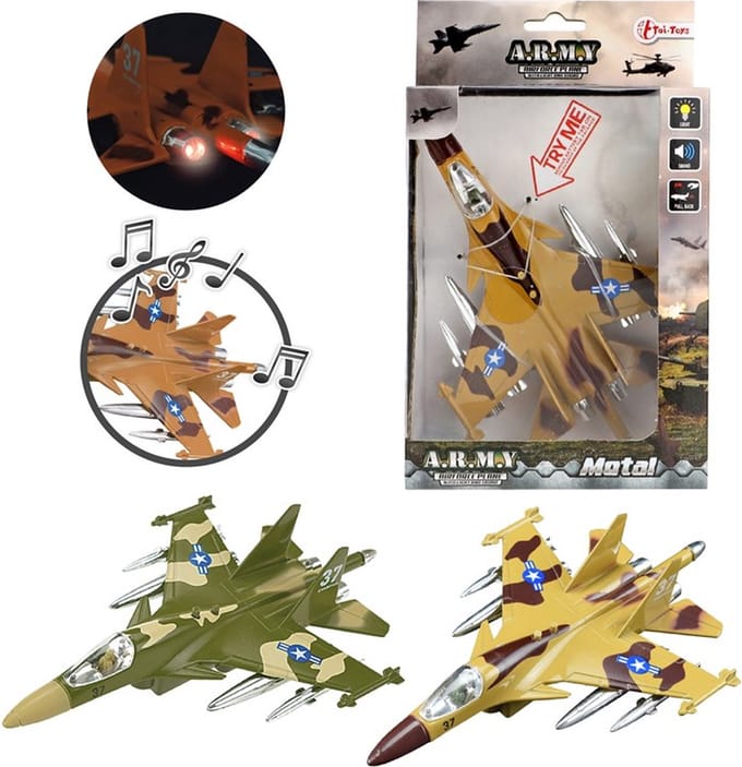 Toi Toys Pull back Straaljager (1 stuk) assorti