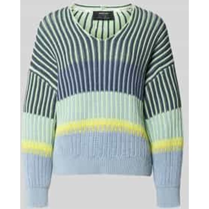 oversized gebreide pullover met v-hals