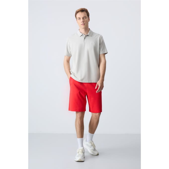 Heren Katoenmix Sweatershorts