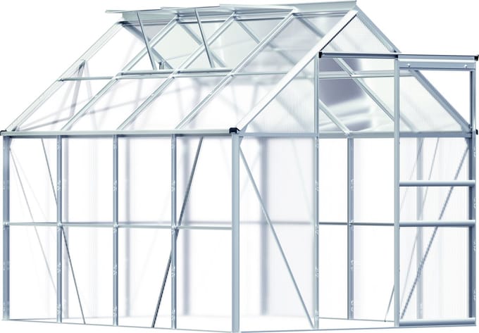 Gardebruk Aluminium Tuinkas 4,75m² - 2 Ramen Regengoot - 250x190cm