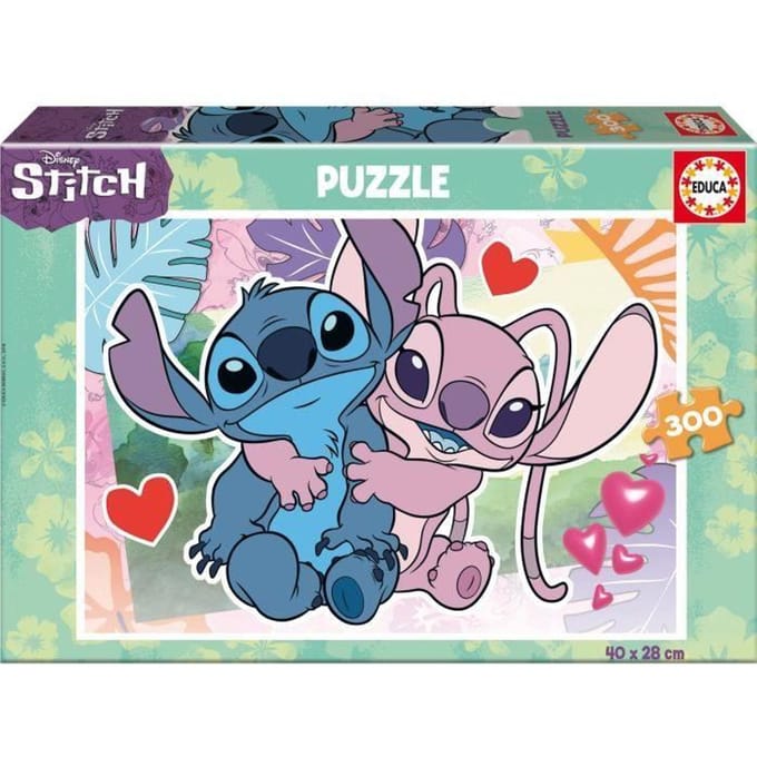 Puzzle de 300 pieces Stitch, 40 x 28 cm, Recommandé de 6 Ans, Disney, 19964, Educa