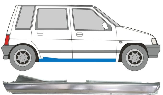 Volledige dorpel voor Daewoo Tico 1991-2000 / Rechts